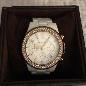 White Michael Kors stainless steel watch